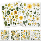 6PCS Swedish Dishcloths Eco-Friendly Kitchen Rags Absorbent Dish Towels Reusable Washable Leaves Flowers Print Cleaning Cloth