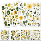 6PCS Green Leaves Printed Swedish Dishcloths Eco-Friendly Kitchen Rags Absorbent Dish Towels Reusable Washable Cleaning Cloths